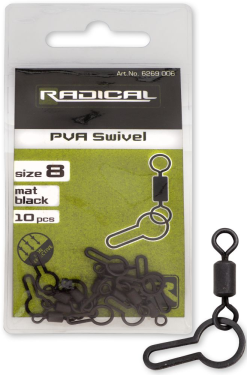 Radical PVA-Wirbel Mat Black Non Reflective 10 Stück