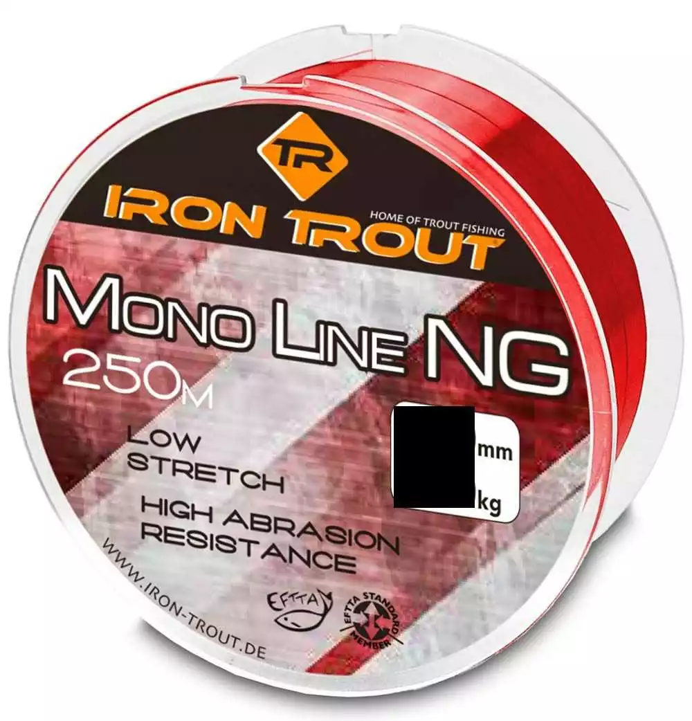 Iron Trout Mono Line NG 0,22 Mm 4,09 Kg 250 Meter Dark Red 1 Iron Trout Mono Line NG 0,22 Mm 4,09 Kg 250 Meter Dark Red